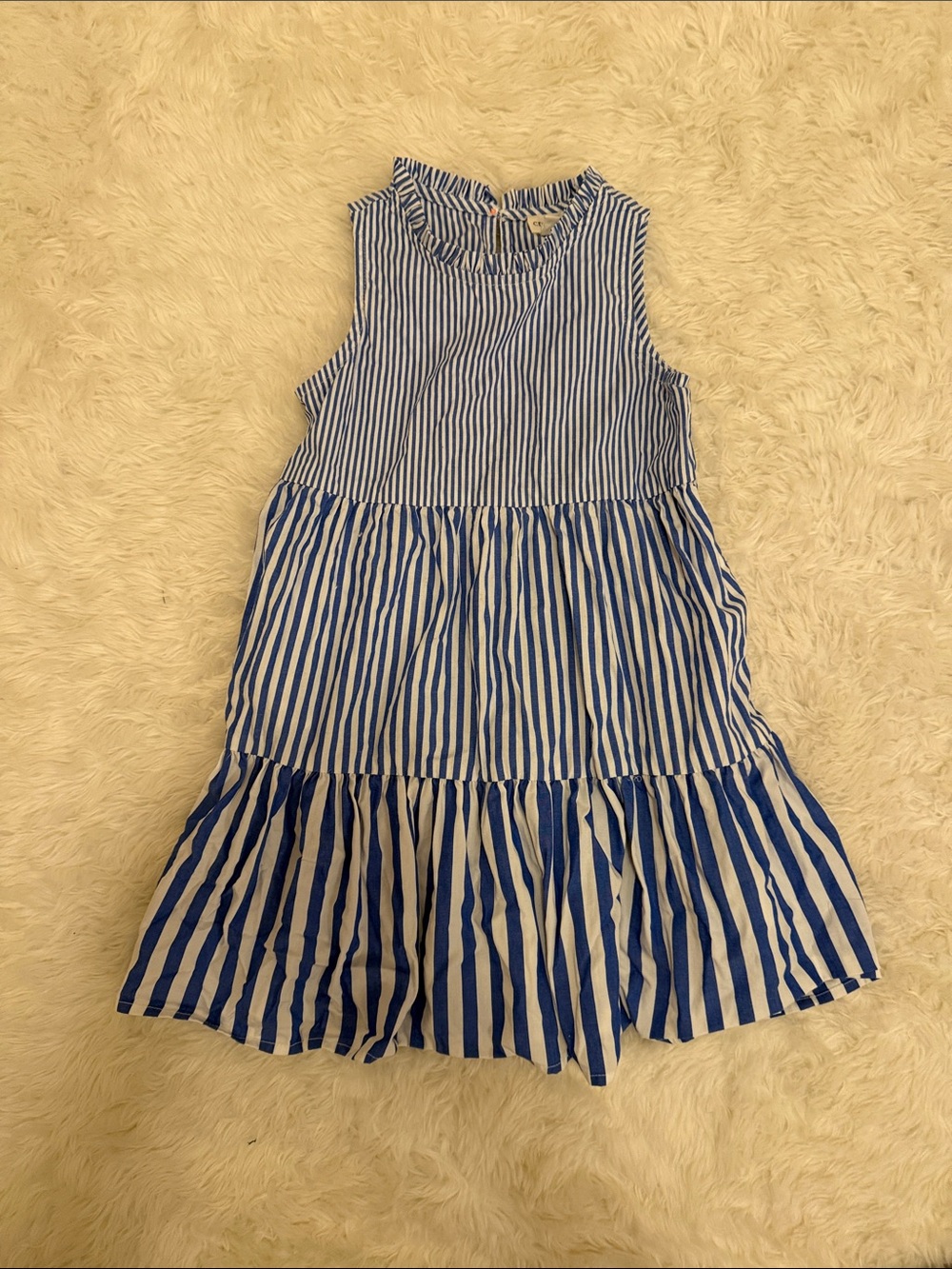 Crewcuts Blue White Stripe Poplin Dress